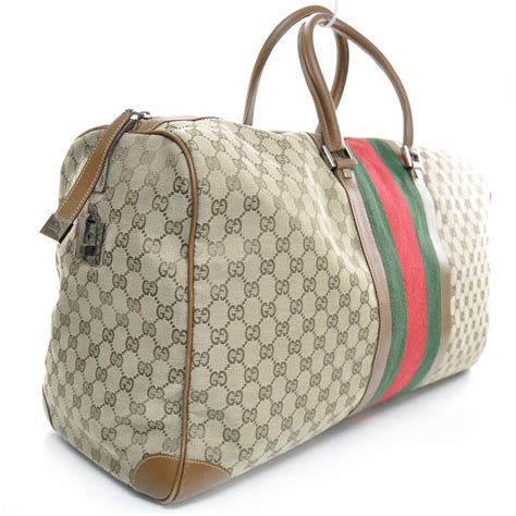 gucci black monogram logo purse|Gucci monogram duffle bag.